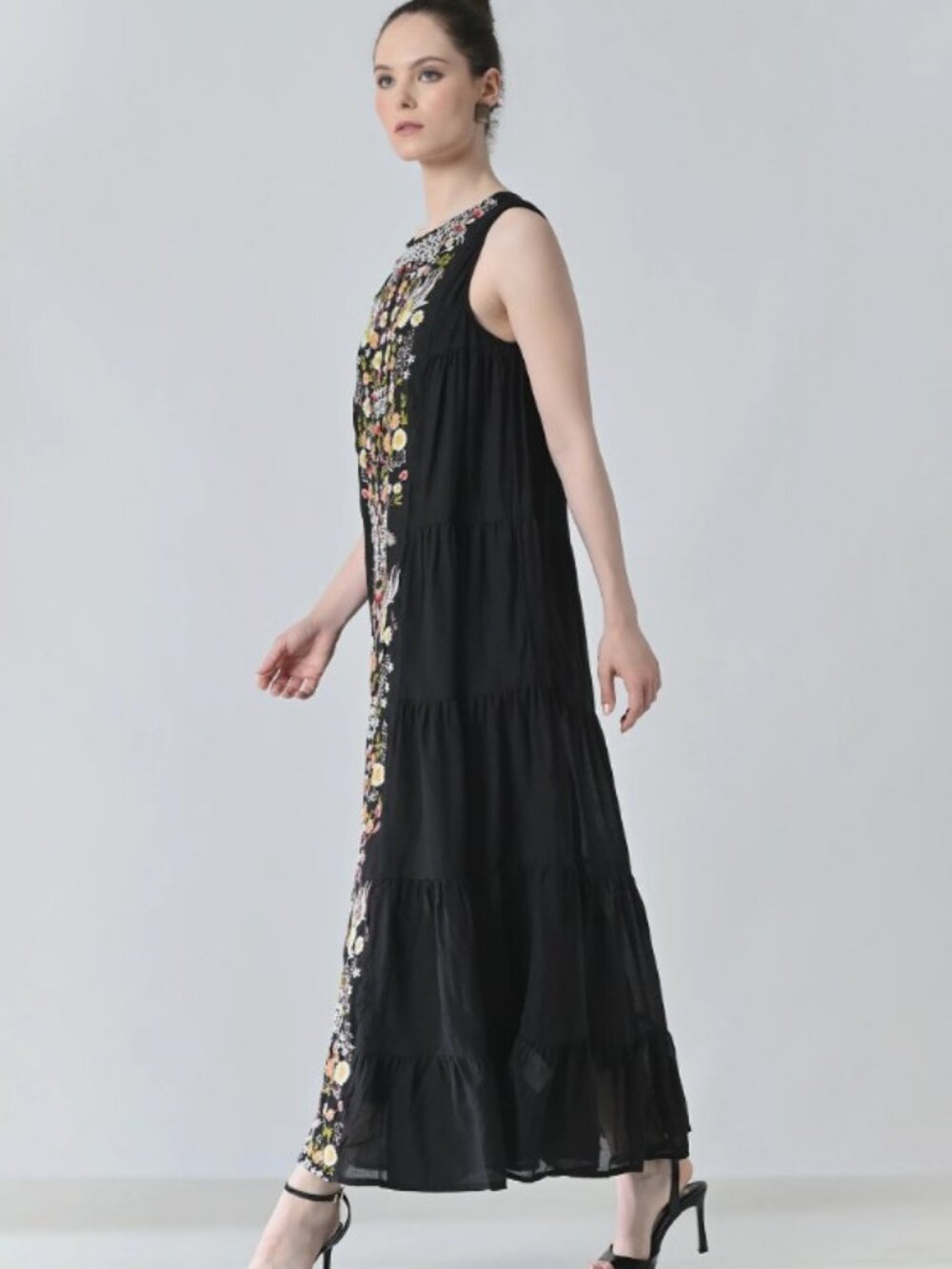 NWT Anthropologie Samant Chauhan Jacaranda Tiered Maxi Dress 10 - Picture 16 of 16